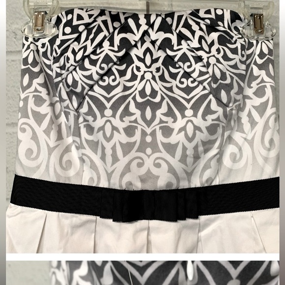 NEW White House Black Market Blackand white ombré 50’s Style Midi dress size 0 - Picture 8 of 16